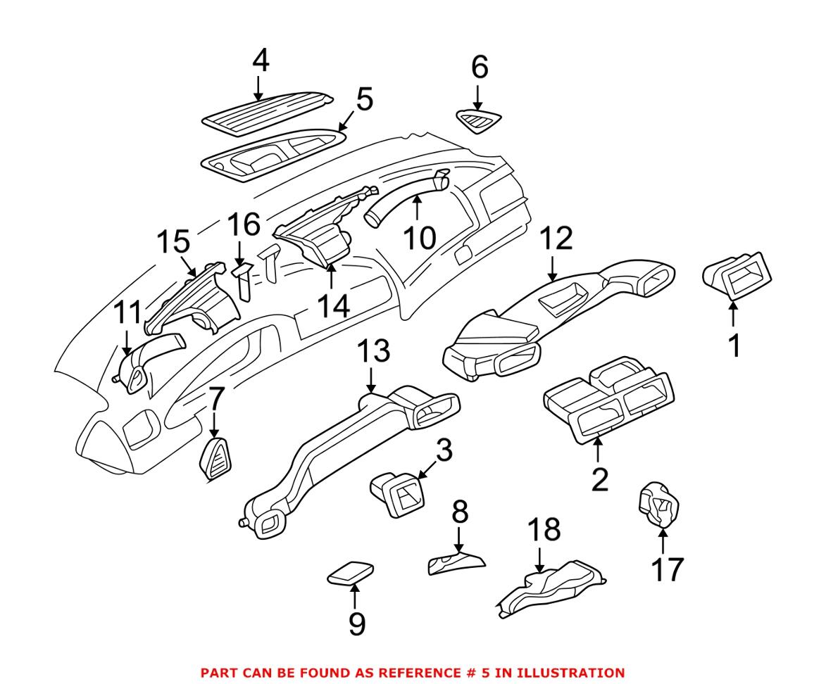 BMW Dashboard Air Vent 64228383676